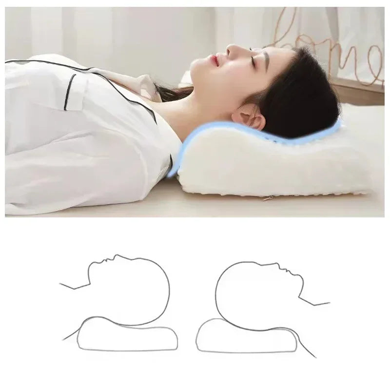 Comfortable Memory Foam Sleeping Pillow Adjustable Side Sleeping Pillow Relieve Neck and Shoulder Pain Orthopedic Curve Neck Support Pillo