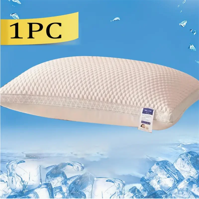 Tofu Pillow 1-Pack, 3D Massage and Dual-Sided Cooling & Support, All-Season Ergonomic Neck Support Cooling Breathable