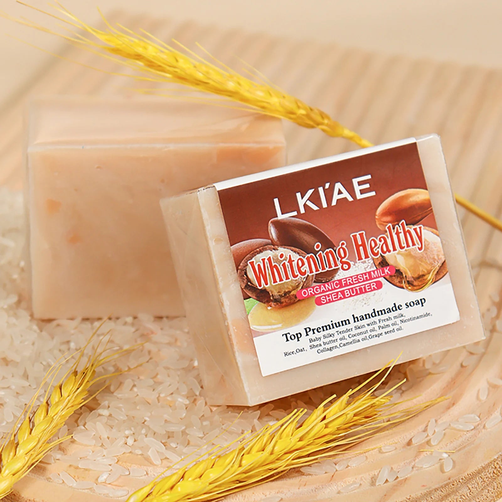 Deep Cleaning Organic Fresh Milk Whitening Soap Bar, Lighten, Improve Skin Elasticity, Handmade Soap For Face, Body and Hands, 150g/5.3 oz