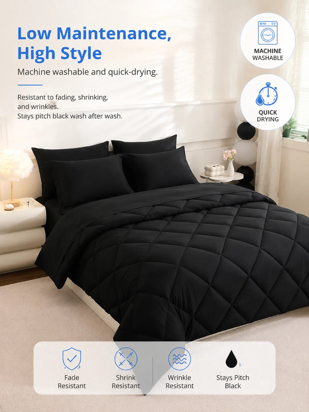 Twin Full Queen King 5pcs/7pcs Bedding Sets Home Decor Comforter Flat Sheet Fitted Sheet Pillowcases Sleeping Sets