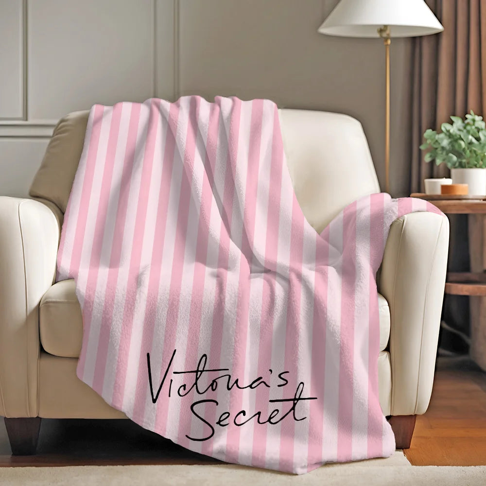 Cozy V-Victoria's S-Secret Blanket Warm And Soft Suitable For Bedroom Living Room Sofa Bed Office Travel Camping