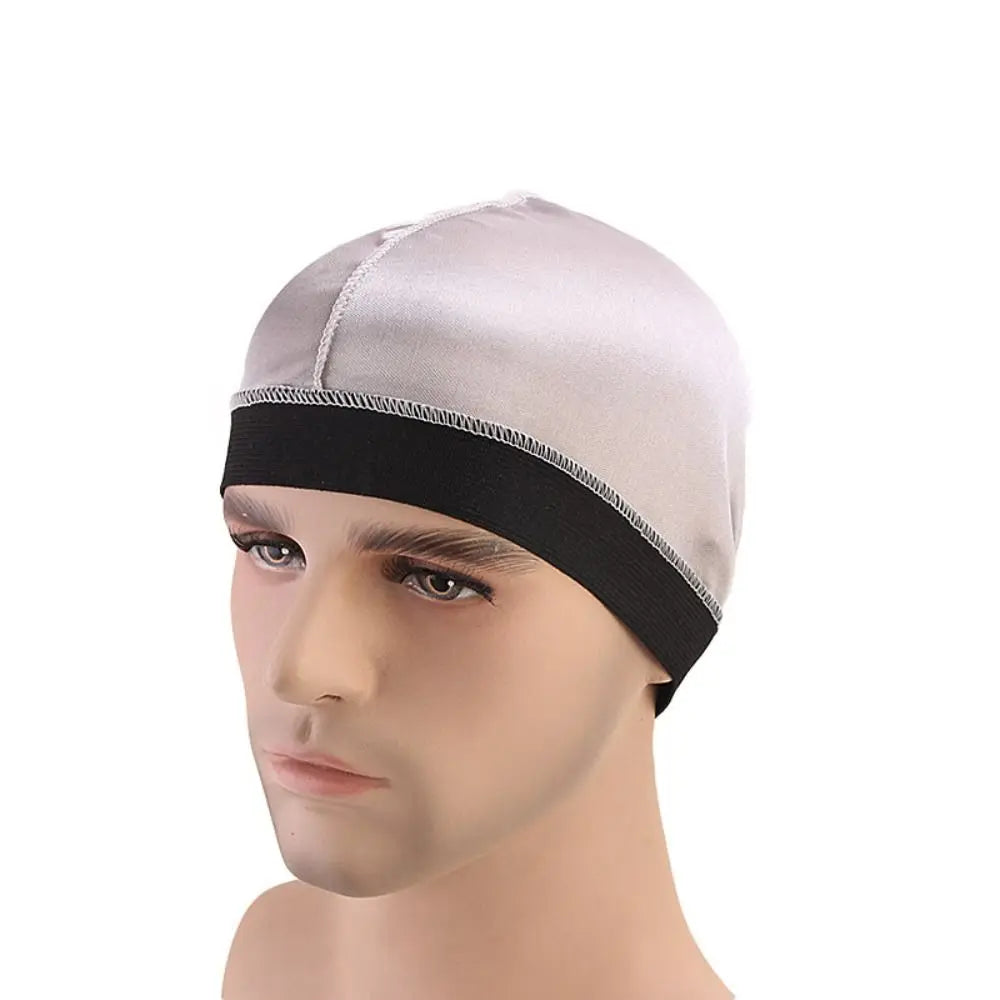 Pure Color Men Caps Durag Style Hats Bonnet Elastic Breathable Wave Caps Polyester Multicolor Durag Cap Men Outdoor Wave Caps