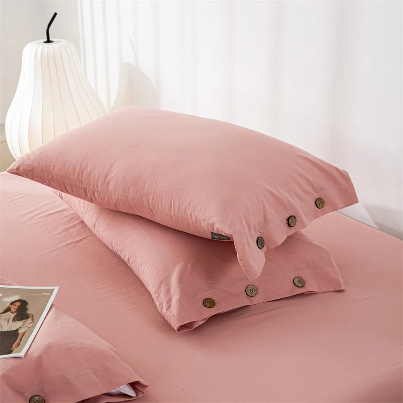 Hight Quality 3pcs  100% cotton bedding set Double Duvet Cover Set 220x240 Solid Twist Cotton King Size Bedding Set Quilt Cover Set