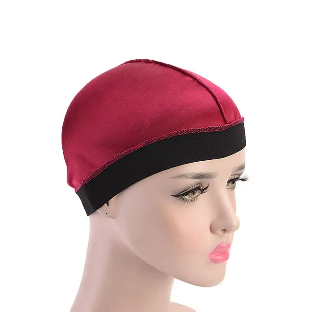 Pure Color Men Caps Durag Style Hats Bonnet Elastic Breathable Wave Caps Polyester Multicolor Durag Cap Men Outdoor Wave Caps