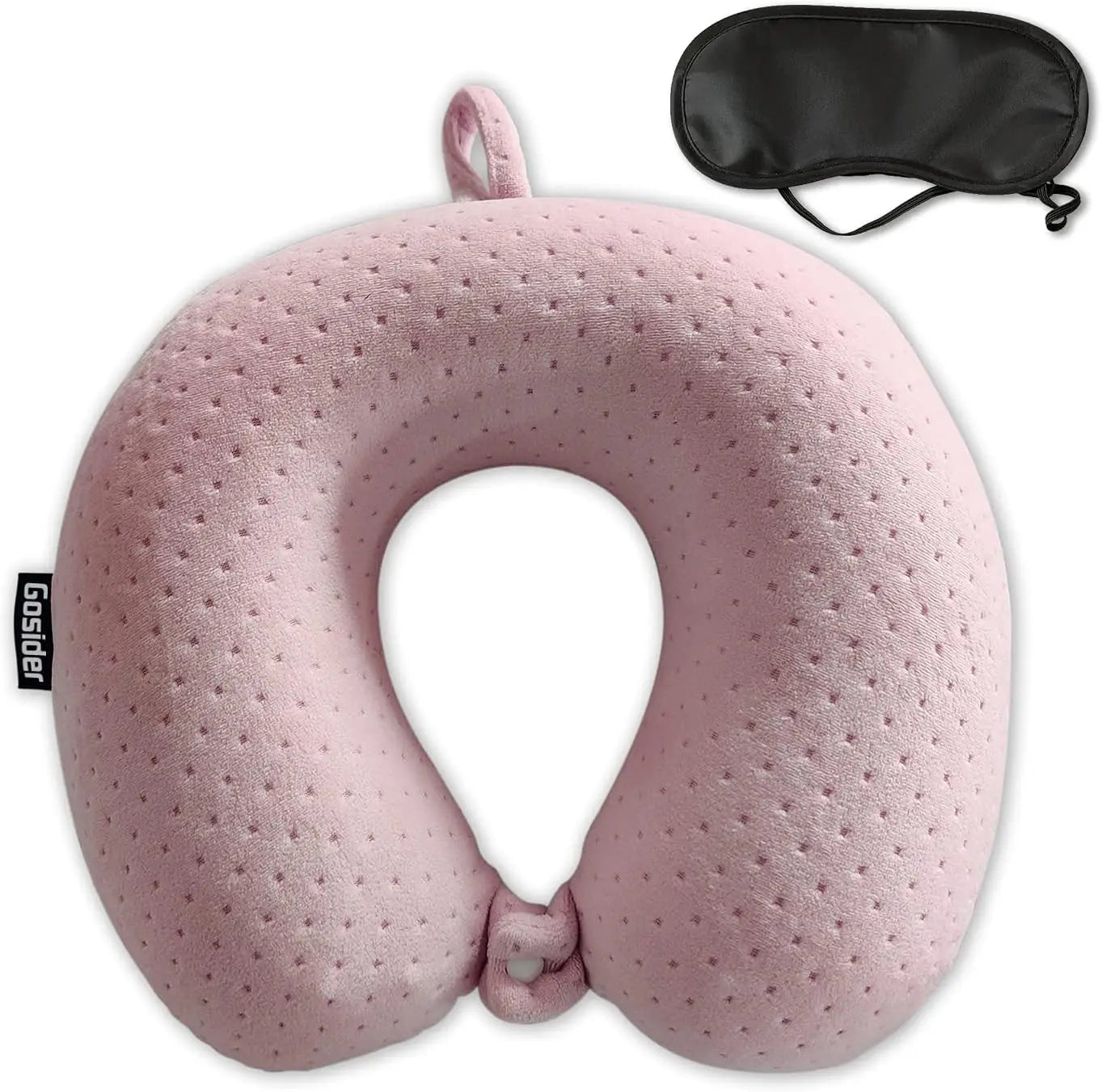 Travel Pillow Pink U-Shape Memory Foam  for Sleeping Comfort, Neck and Head Support on Planes, Trains, Cars