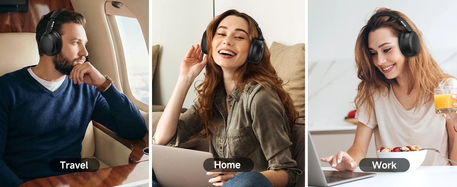 Genuine Acer OHR205 Wireless Bluetooth Headphones Foldable Over-Ear Headphone with 40mm Drivers Multipoint Bluetooth 6.0 for Home,Office