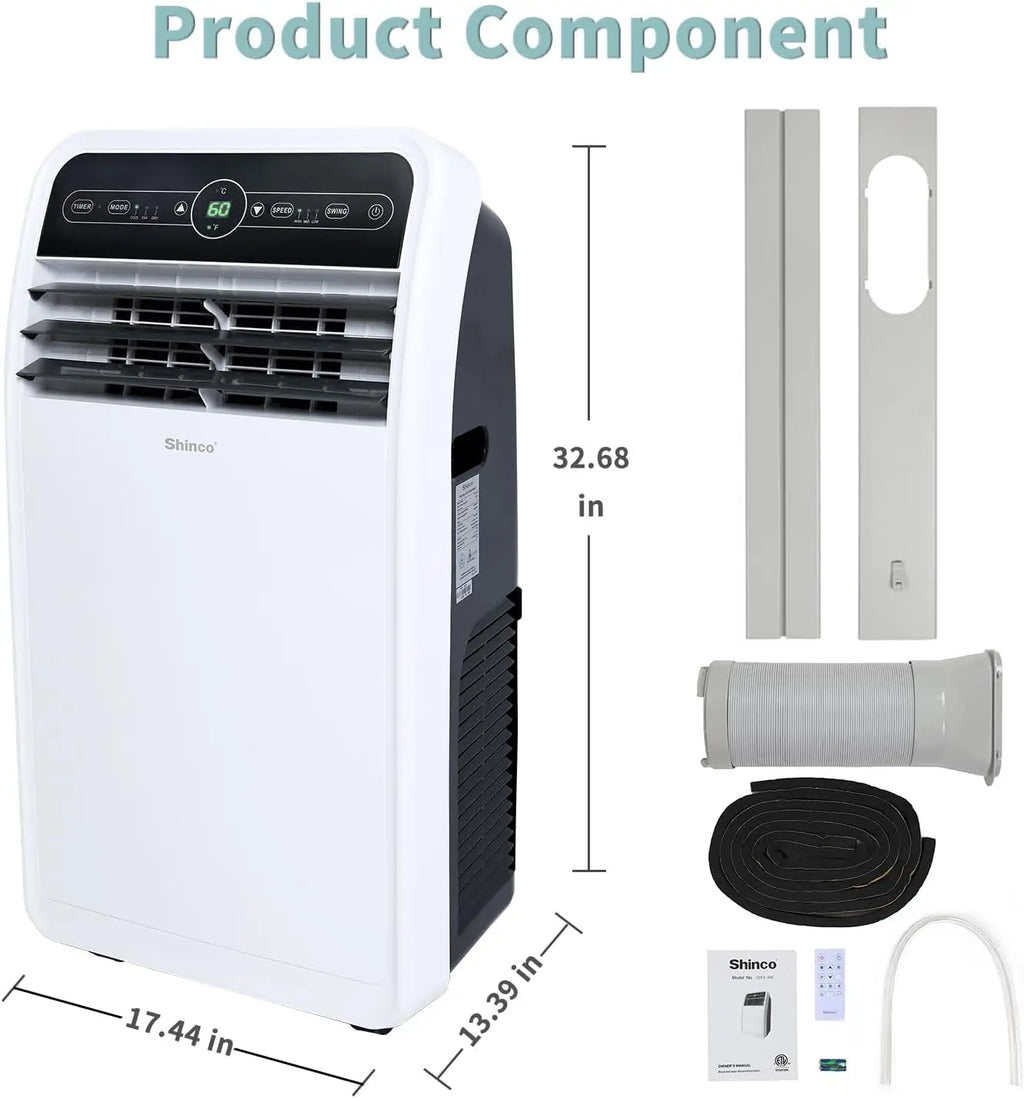 AC Shinco 10,000 BTU Portable Air Conditioner, Portable AC Unit with Built-in Cool, Wi-Fi Enabled for Room up to 400 sq.