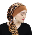 Premium Women Pre-Tied Satin Turban Muslim Inner Hijabs Cancer Chemo Caps Headscarf Hair Loss Headwrap Bandana Elastic Hair Accessories